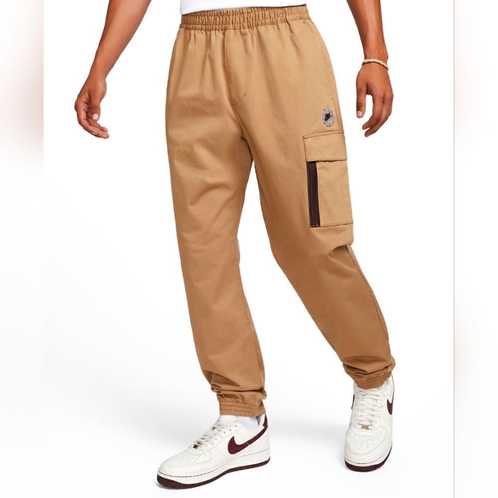 Nike Sportswear Utility Woven Pants Joggers Men's Small S Beige Black FB2191 258